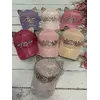 Детские хлопковые кепки с ушками "Мишка" ОПТ