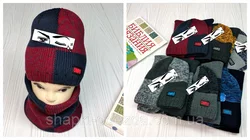 М 94059. Комплект для мальчика шапка на флисе и баф "CAMPUS", цвета на фото ( 3-10 лет)