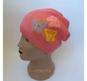 Детская вязаная шапка для девочек 5-12 лет